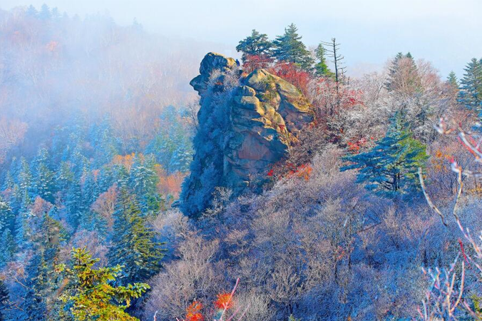 冈山初雪